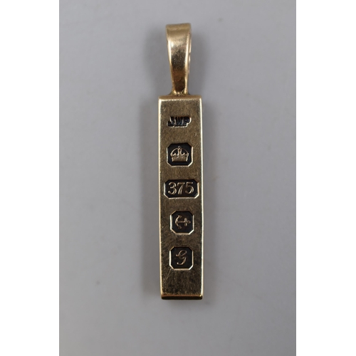 35 - Hallmarked Birmingham 375 (9ct) Gold Ingot