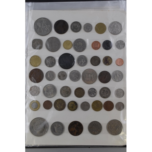 192 - Folder Containing Approx 200 Mixed Coins