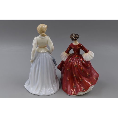 291 - Two Royal Doulton Lady Figures To Include Fair Maid (HN 4222), And Stephanie (HN 2811). Tallest Appr... 