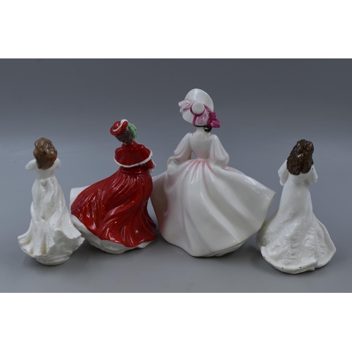 295 - A Selection of Four Royal Doulton Lady Figures To Include Christmas Celebration (HN 4721), Sunday Be... 