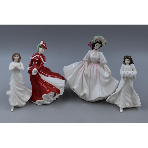 295 - A Selection of Four Royal Doulton Lady Figures To Include Christmas Celebration (HN 4721), Sunday Be... 