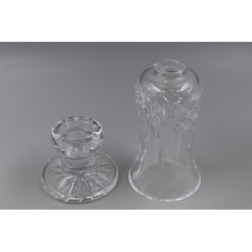 296 - A Boxed Waterford Crystal Candleholder and Shade, Approx 9.5