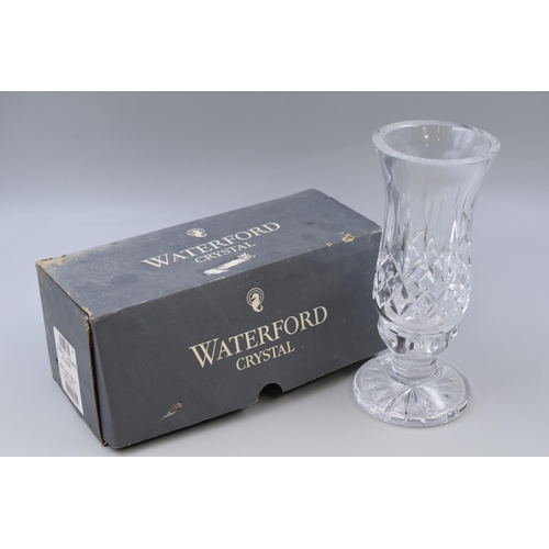 296 - A Boxed Waterford Crystal Candleholder and Shade, Approx 9.5