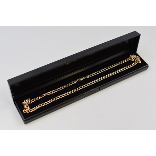 54 - Gold 375 (9ct) Curb Link Necklace Chain (20