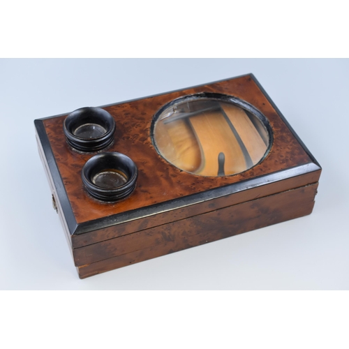 346 - A Victorian Wood Cased Folding Stereoscopic Viewer, Approx 7