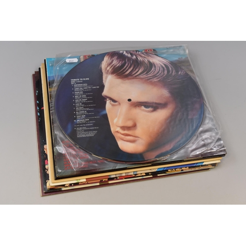 449 - A Selection of Elvis Presley Vinyl LP's To Include 'A Tribute To Elvis' x2 LP Picture Discs (ANIV 10... 