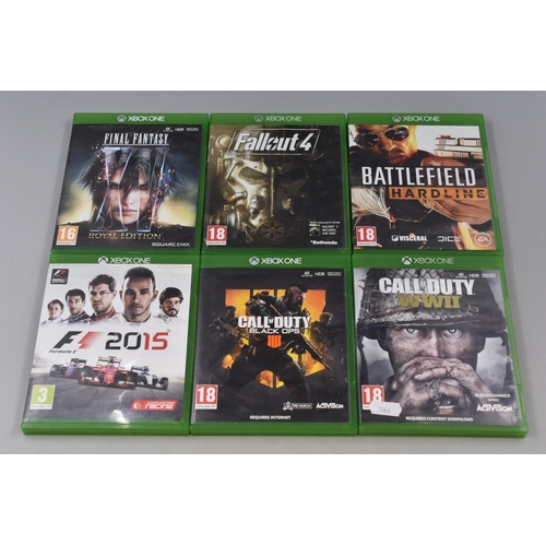 203 - Selection of Xbox One Game Including Call of Duty WWII, Fallout 4, Battlefield Hardline and More