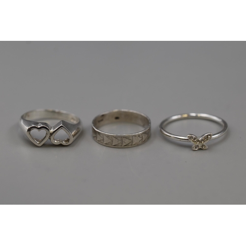 77 - Selection of Five Rings (Hallmarked or 925)