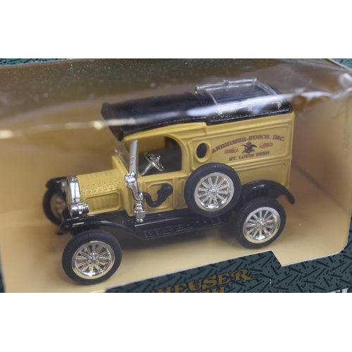 204 - Two Anheuser Busch Classic Vehicle diecast metal models to include 'Genuine Budweiser' car and St.Lo... 