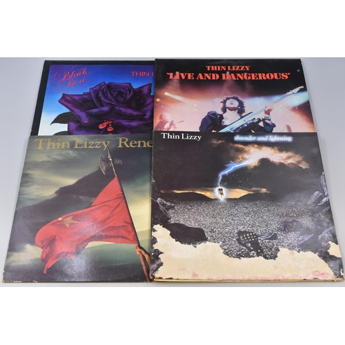 452 - Four Thin Lizzy Vinyl LP's To Include Live and Dangerous Double LP (6641 807), Renegade (6359 083), ... 