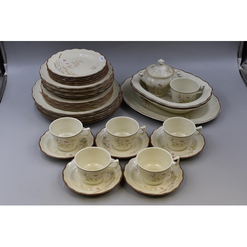 365 - Royal Doulton Lambethware Norfolk 40 Piece Dinner / Coffee Set