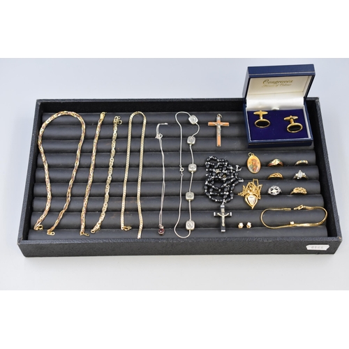 85 - Fine Selection of Rings, Necklaces, Rosary Beads, Cufflinks and More (Including Silver)