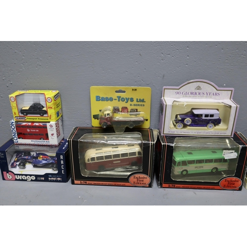 492 - Selection of diecast models to include Bristol MW Coach South Midlands 16204, Grey Green Harrington ... 