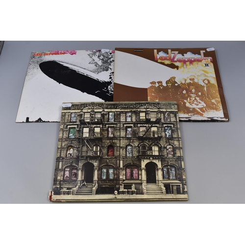 468 - Three Led Zeppelin Vinyl LP's To Include Led Zeppelin II Gatefold Reissue (K 40037), Led Zeppelin Re... 