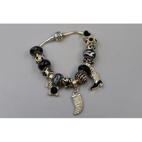 95 - Pandora Style Charm Bracelet Complete with Box