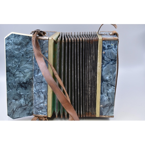 479 - Vintage ' The Victory Accordeon' Made in Saxony, Stradella Model, May Require Attention