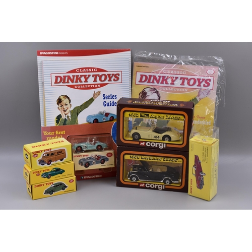 213 - A Selection of Die Cast Classic Cars To Include Two Boxed Corgi (1952 Jaguar XK120, And 1956 Mercede... 