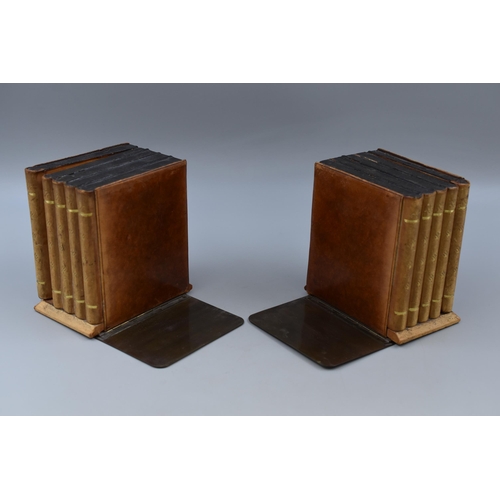 217 - Vintage Bookends with Small Storage Draws on the End (5 1/2