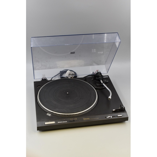 491 - Technics Direct Drive Automatic Turntable System Model Number SL-D202 Complete with Stylus Holder po... 