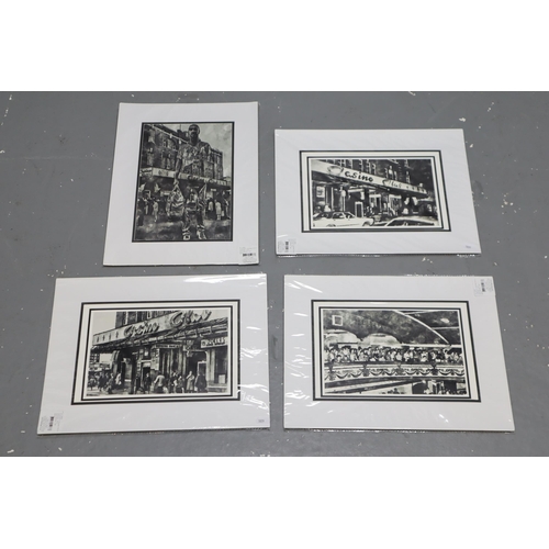 374 - Set of Four Wigan Casino Mounted Prints (16