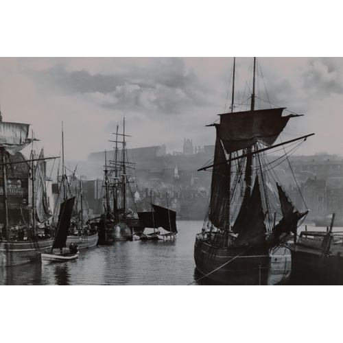 375 - Four Framed and Glazed Black and White Prints Depicting Victorian Dockside Scenes, One with a Descri... 