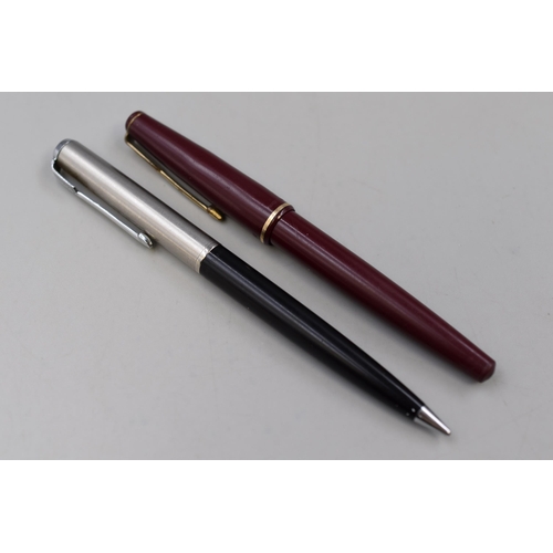 228 - A Vintage Parker Fountain Pen, With Parker Mechanical Pencil