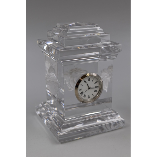 128 - A Rosenthal For Versace Treasury Chimney Clock, In Original Box With Receipt. Approx 5.5