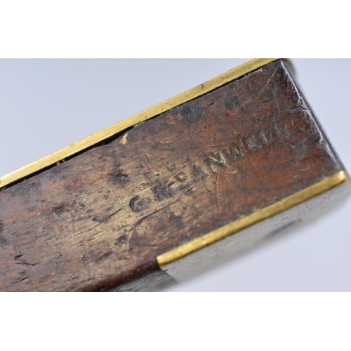 229 - Antique Brass and Wood Spirit Level (10