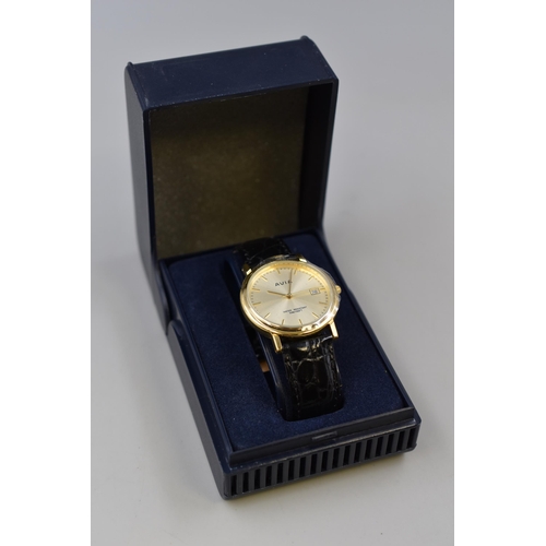 130 - An Avia Gent's Day/Time Watch, In Presentation Box, Working