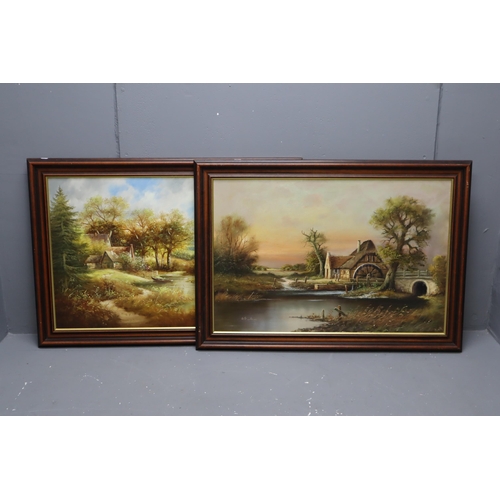 383 - Two Original Signed Oil on Canvass Paintings in Wooden frames (41