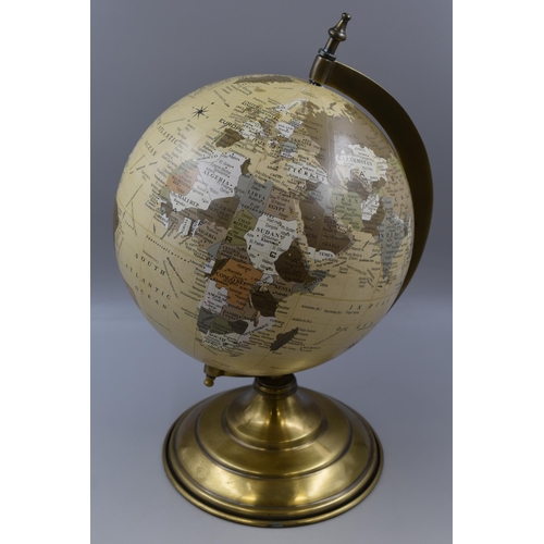 386 - Large brass mounted globe (18 1/2