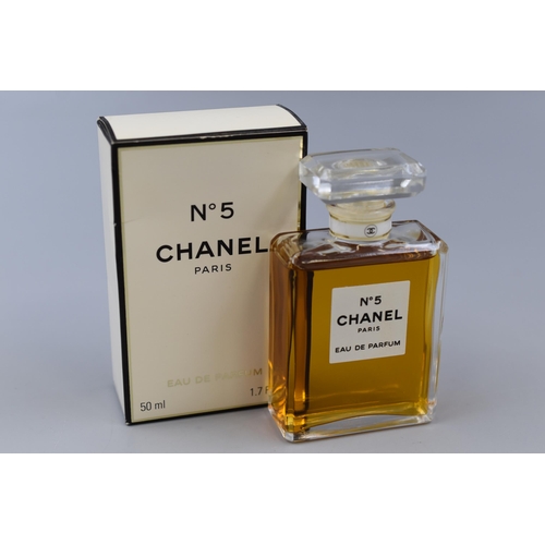 244 - Vintage Boxed Bottle of Chanel No5 50ml with Contents (age unknown )