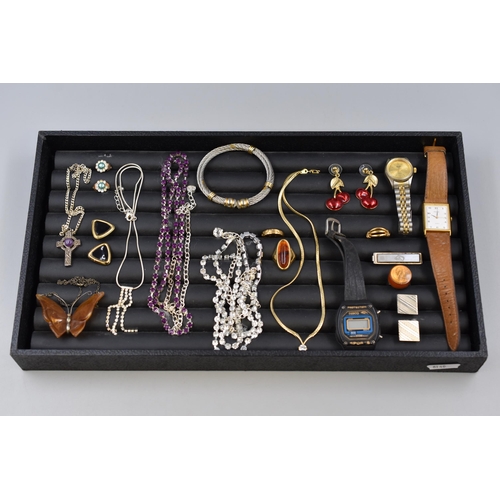 150 - Mixed Selection of Necklaces, Cufflinks, Watches and More