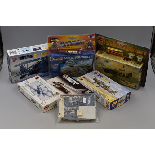 509 - A Selection of Six Airfix Model Kits, With One Revell Kit, Two Are Sealed The Others Are Unverified.... 