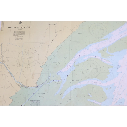 514 - A Selection of Thirteen 1970's Hydrographic Office Admiralty Naval Maps, Depicting The UK Coastline