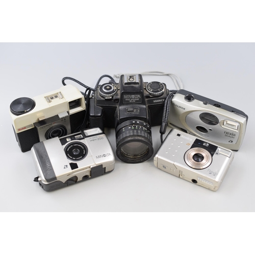 402 - Selection of 5 Vintage Cameras including Minolta Mark II, Kodak Instamatic 25 and More