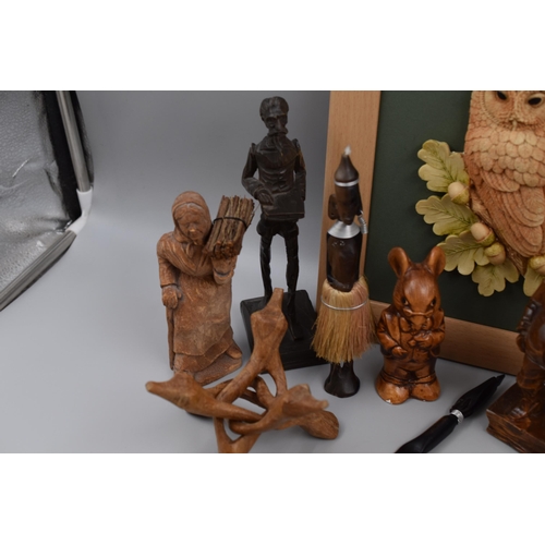 259 - Selection of Wooden Figurines (tallest 13 1/2