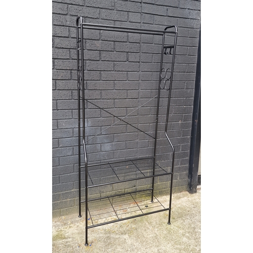 552 - Metal Coat and Shoe Hall Stand