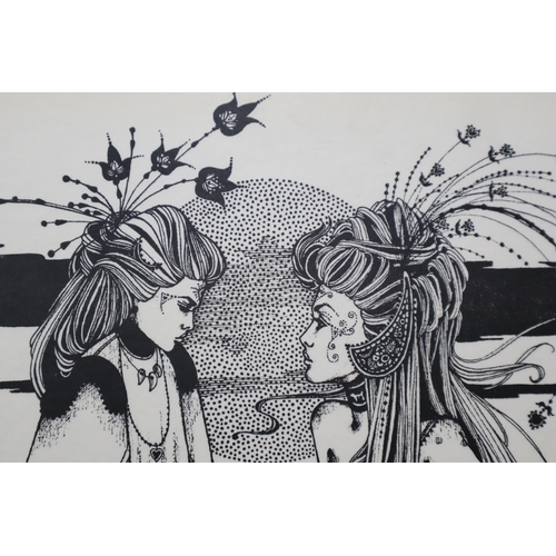 406 - Lithographic Art 'Envy' By Margaret E. Hughlock Approx 23