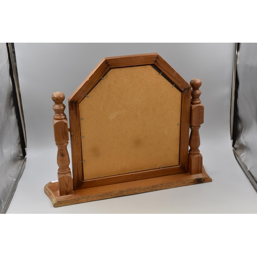 554 - Vintage Pine Dressing Table Mirror (23