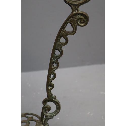 558 - A Brass Art Nouveaux Style Plant Stand, Approx 22.5