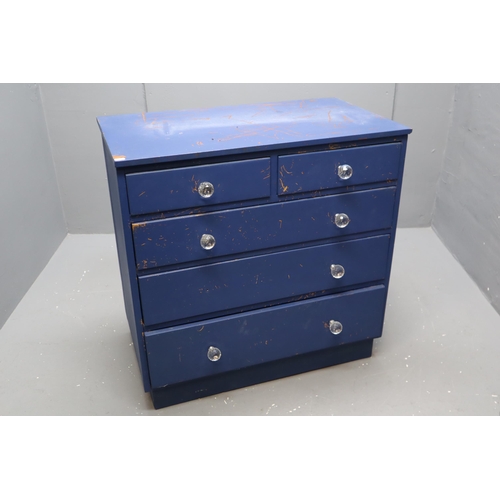 560 - Painted Five Drawer Kitchen Sideboard/Cupboard Unit Approx 33