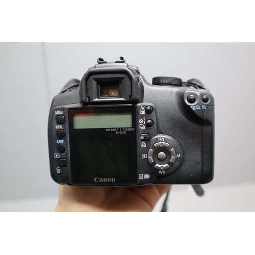 527 - A Canon EOS 350D SLR Camera With Accessories To Include Speedlite 430ex Flash Unit, Lowpro Minitrekk... 