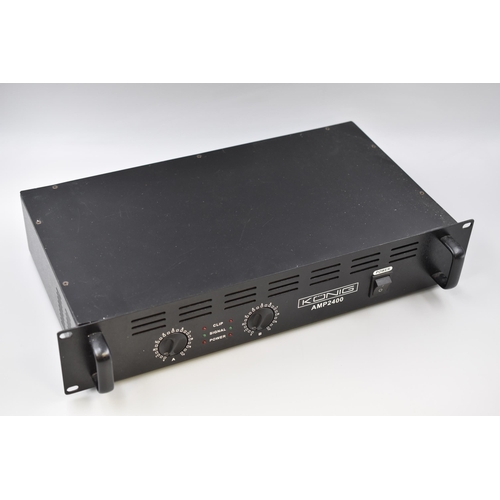 528 - Konig Two Chanel AMP2400 Amplifier Powers on when tested with a in House Test lead (no power lead Su... 