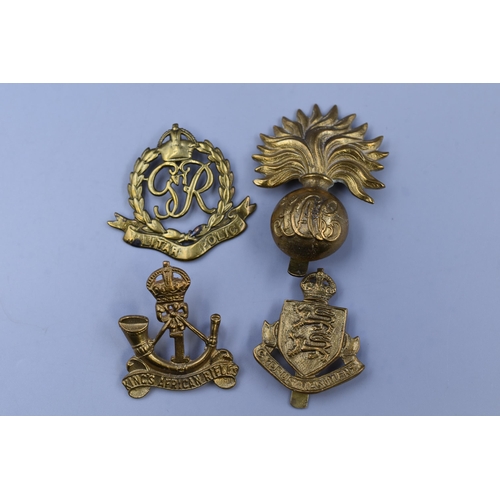 272 - Four Military Cap Badges including Honourable Artillery Company, Kings African Rifles, Cyprus Regime... 