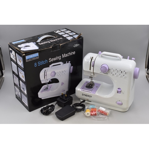 531 - Synergy Electrical 8 Stitch Sewing Machine with Box (Powers On When Tested)