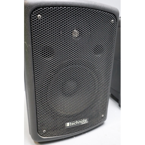 532 - Pair of Professional Technote TA-8A Active 80w Studio Speakers Both Power on when tested with a inho... 