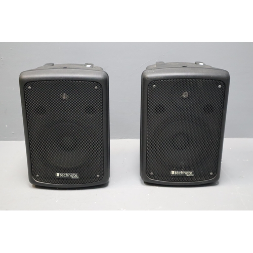 532 - Pair of Professional Technote TA-8A Active 80w Studio Speakers Both Power on when tested with a inho... 