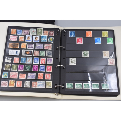 423 - Five Stamp Albums complete with Stamps to include First Day Covers, English Stamps and World Wide St... 