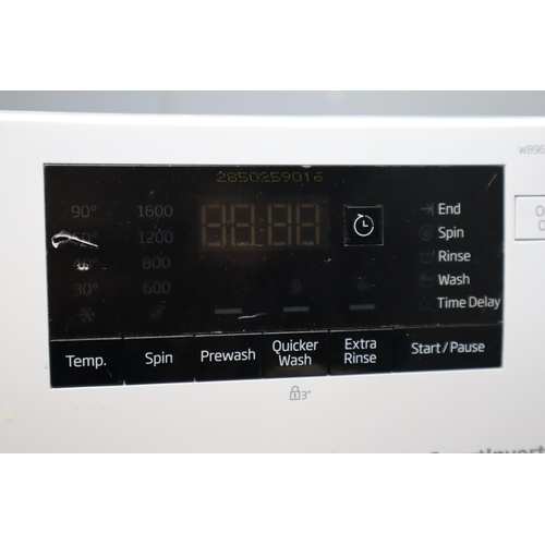 584 - Beko washing machine model number WB963446W, 1600 RPM, pro smart inverter, 1.9kg